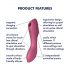 Satisfyer Curvy Trinity 3 - 2in1 luchtgolf vibrator (rood)