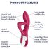 Satisfyer Embrace Me - oplaadbare clitoris vibrator (rood)