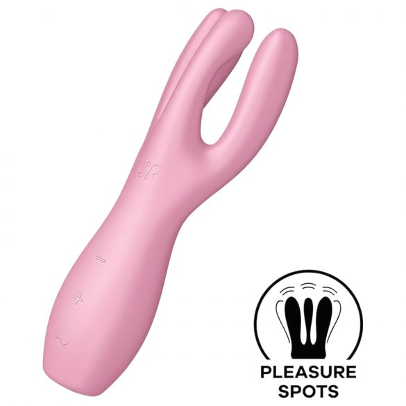 Satisfyer Threesome 3 - oplaadbare clitoris vibrator (roze)