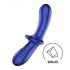 Satisfyer Double Crystal - Dubbelzijdige glazen dildo (blauw)