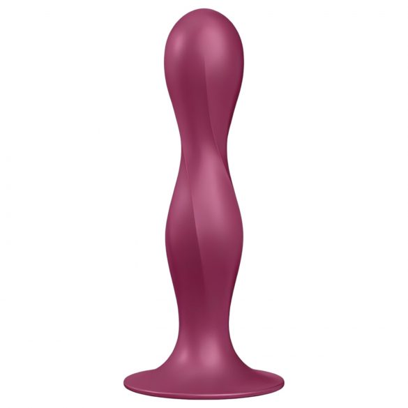 Satisfyer Double Ball-R - Rood verzwaard dildo met zuigvoet