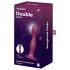 Satisfyer Double Ball-R - Rood verzwaard dildo met zuigvoet