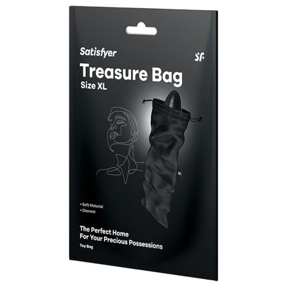 Satisfyer Treasure Bag XL - discrete opbergtas - groot (zwart)