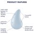 Satisfyer Dew Drop - oplaadbare, waterdichte clitorisvibrator (blauw)