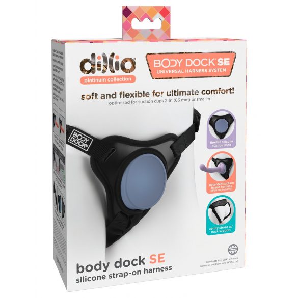 Dillio Body Dock SE - verstelbare strap-on (zwart-blauw)