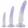 Crystal Clear - anale trainer dildo set - 3 stuks (transparant blauw)