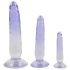 Crystal Clear - anale trainer dildo set - 3 stuks (transparant blauw)