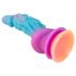 Beasty Cocks - buitenaardse silicone dildo (blauw-oranje)