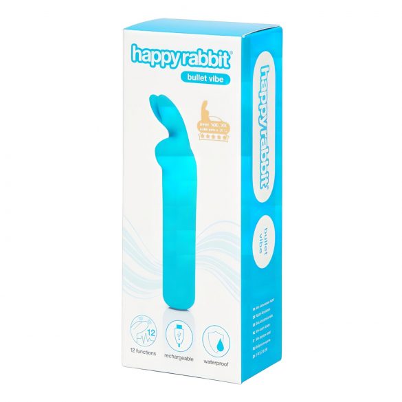 Happyrabbit Bullet - oplaadbare konijnenvibrator (blauw)