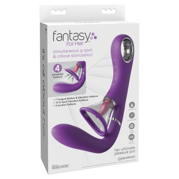 Fantasy For Her - 4-motorige G-spot vibrator en clitorisstimulator (paars)