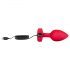 b-vibe hart - oplaadbare, draadloze anale vibrator (rood)