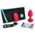 b-vibe hart - oplaadbare, draadloze anale vibrator (rood)