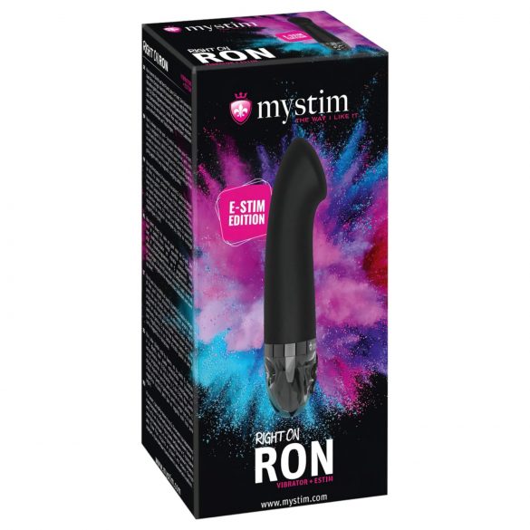 Mystim Right on Ron E-Stim - Elektro G-spot vibrator (zwart)