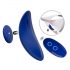 Smile - ultradunne, afstandsbedienbare slipvibrator (blauw)