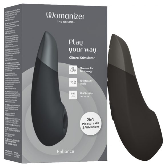 Womanizer Enhance - luchtdruk clitorisstimulator (zwart)