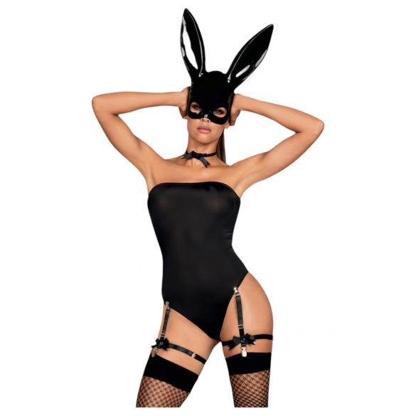 Obsessive OB7008 Sexy Bunny - zwart konijn kostuum