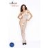 Passion BS036 - Rosé open catsuit (wit) - S-L