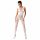 Passion BS052 - Opengewerkte net catsuit (wit) - S-L