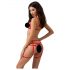 Passion Magali - 3-delig harnas set - rood - L/XL