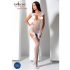 Passion BS082 - Kantloze witte mesh set zonder mouwen (S-L)