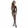 Passion BS107 - bloemenmesh catsuit (zwart) - maat S-L