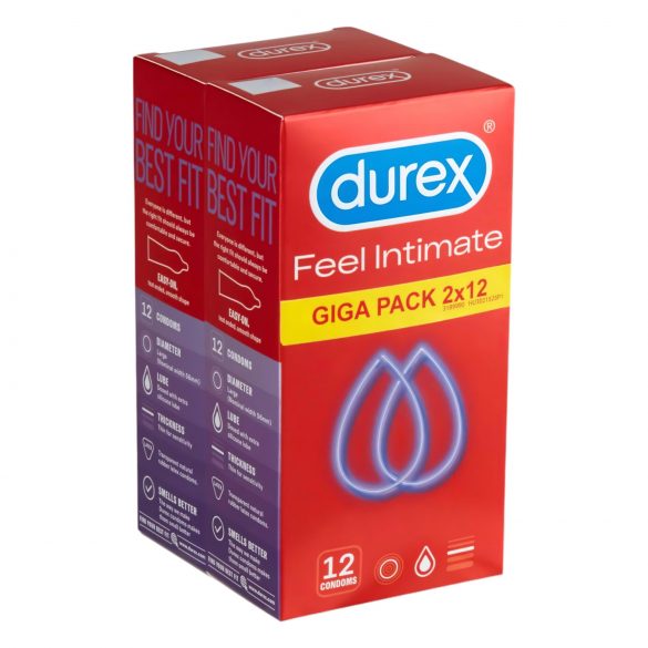 Durex Feel Intimate - dunne condooms, 2x12 stuks