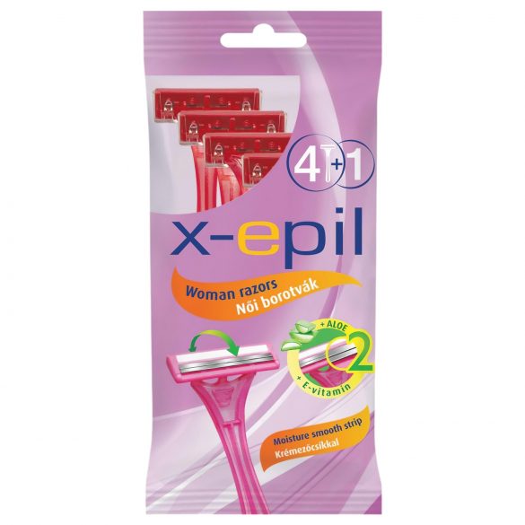 X-Epil - Wegwerp dames scheermesjes, 2 mesjes (5 stuks)