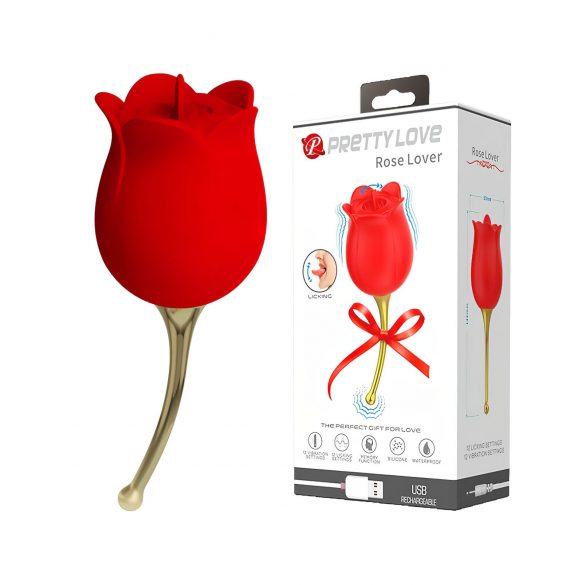 Pretty Love Rose Lover - 2-in-1 clitorisstimulator (rood)