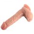 Dual Density - levensechte dildo 20cm met zuignap & ballen (natuurlijk)