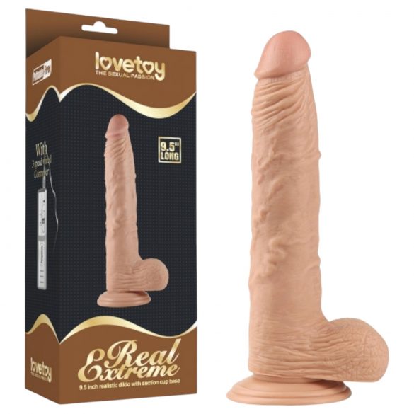 Lovetoy Real Extreme - zuignap dildo - 24cm