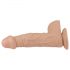 Lovetoy Real Extreme - zuignapdildo met ballen - 23cm (natuurlijk)