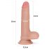 Natuurlijke Dildo Lovetoy - Dubbele Laag 18cm (Nude)