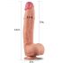 Lovetoy Natuurlijke Penis - Dubbele Lagen Dildo - 30cm (Natuurlijk)