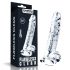 Lovetoy Flawless Clear - zuignap dildo - 19cm (transparant)