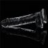 Lovetoy Flawless Clear - zuignap dildo - 19cm (transparant)