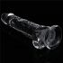 Lovetoy Flawless Clear - zuignap dildo - 19cm (transparant)