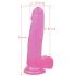 Lovetoy Jelly Studs - levensecht dildo 20cm (roze)