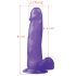 Lovetoy Jelly Studs - levensechte dildo met zuignap - 20cm (paars)