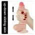 Lovetoy Sliding-Skin - dubbele dildo - 18cm (huidskleur)