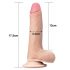 Lovetoy Sliding-Skin - dubbele dildo - 18cm (huidskleur)