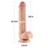 Lovetoy Sliding-Skin - dubbele laag dildo - 23cm (natuurlijk)