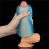 Lovetoy Trainingsmeester - 2-zijdige geribbelde masturbator (blauw)