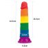 Lovetoy Prider - realistische dildo 19cm (regenboog)