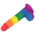 Lovetoy Prider - Levensecht Tros Dildo - 20cm (Regenboog)