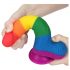 Lovetoy Prider - Levensecht Tros Dildo - 20cm (Regenboog)