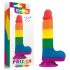 Lovetoy Prider - Levensecht Tros Dildo - 20cm (Regenboog)