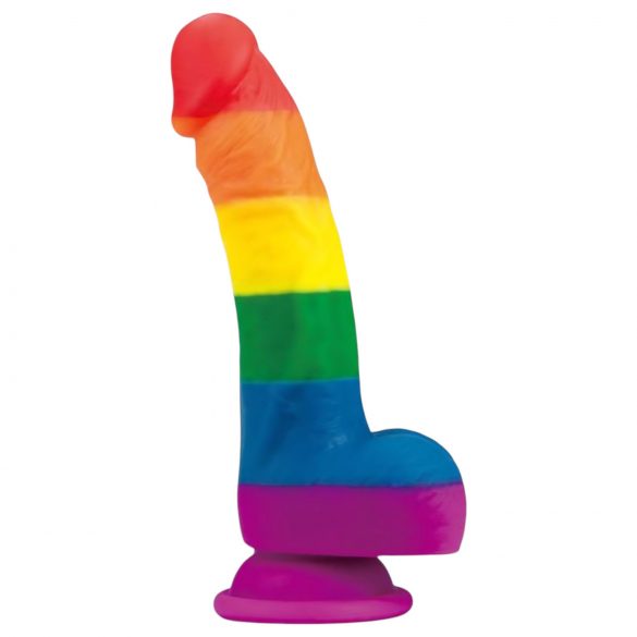 Lovetoy Prider - Realistisch siliconen dildo 19cm (regenboog)