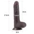 Lovetoy Sliding-Skin dubbele dildo - 18cm (bruin)