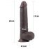 Lovetoy Sliding-Skin - 23cm dubbel-laagse dildo (bruin)