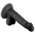 Mr. Rude - realistische zwarte dildo met zuignap - 17cm